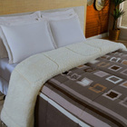 Edredom Coberdrom Sonobom Solteiro Sherpa E Manta - Geométric