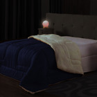 Edredom/cobertor Casal Queen Dupla Face 2 Em 1 Com Sherpa Con