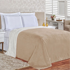 Edredom Cobertor Coberta Manta Casa Show Queem - Cáqui - 100%