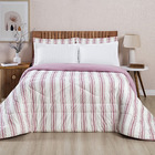 Edredom Cobertor Daily King Malha Listrado Dupla Face Fio Pen