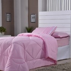 Edredom Cobertor Solteiro Avulso Dupla Face Aconchego Rosa