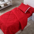 Edredom Cobertor Solteiro Avulso Dupla Face Aconchego Vermelho