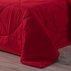 Edredom Cobertor Solteiro Avulso Dupla Face Aconchego Vermelho