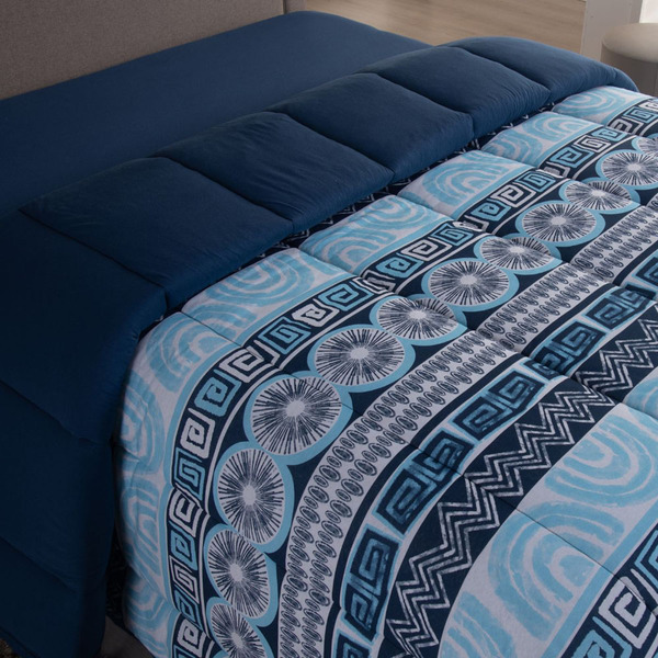 Edredom Cobertor Sonnet Queen Malha Estampada Dupla Face 100%