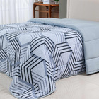 Edredom Cobertor Sonnet Solteiro Malha Estampada Dupla Face 1