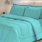 Edredom Com Jogo De Cama Casal Queen Total 6pçs Aconchego Dup