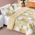 Edredom Dallas Queen 3 Peças Verde