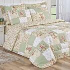 Edredom Dallas Queen 3 Peças Verde