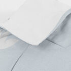 Edredom De Berço Dupla Face - Pássaro Azul E Percal Branco