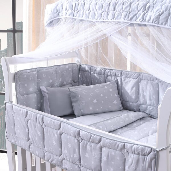 Edredom De Berço Malha 100% Algodão Antialérgico 95x140cm Est