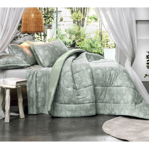 Edredom De Malha 100% Algodão Fio Penteado Soft Queen Renda F