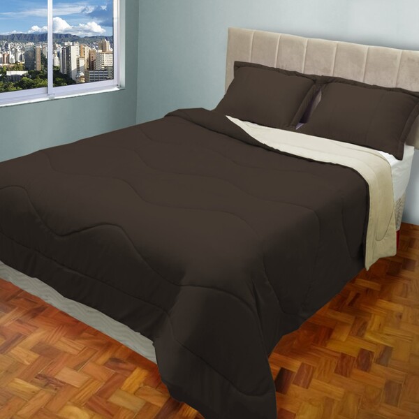 Edredom De Malha Leve Casal 220x240 Metros 3 Pçs Casa Dona