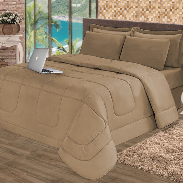 Edredom De Verão Casal Aconchego Avulso Bege Casen