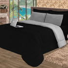 Edredom De Verão Casal Aconchego Avulso Preto E Cinza Casen