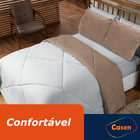 Edredom Dupla Face 6 Pçs Casal Queen Casen -  Lençol Incluso