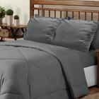 Edredom Dupla Face 6 Pçs Casal Queen Casen -  Lençol Incluso