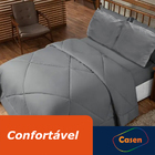 Edredom Dupla Face Casal Queen 6 Pçs - Lençol Incluso Casen C