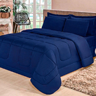 Edredom Dupla Face Com Jogo De Lençol 5 Pçs Casal Queen Casen