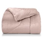 Edredom Dupla Face De Plush Queen 235x260cm - Rosa Tule