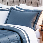 Edredom Dupla Face King Size Azul 400 Fios Egípcio 100% Algod