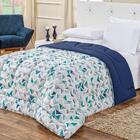 Edredom Dupla Face Queen Quality 01 Peça - Geométrico Azul