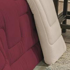 Edredom Em Malha 100% Algodão King Dupla Face - Vinho - Bege