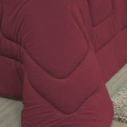 Edredom Em Malha 100% Algodão Padrão Dupla Face - Vinho - Bege