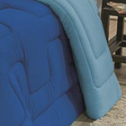 Edredom Em Malha 100% Algodão Queen Dupla Face - Royal - Turq