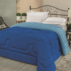 Edredom Em Malha 100% Algodão Solteiro Dupla Face - Royal - T