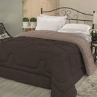 Edredom Em Malha 100% Algodão Solteiro Dupla Face - Tabaco -