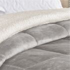 Edredom Esquimó King Dupla Face Sherpa Toque Lã Carneiro - Ci