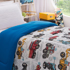 Edredom Fantasy Carros Solteiro Infantil Tecido Malha 100% Al