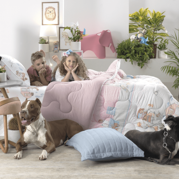 Edredom Infantil Altenburg Mundo Kids Pet Love Solteiro