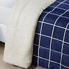 Edredom King Coberdrom Sherpa/mantinha Austin 1 Peça - Marinh