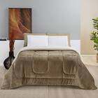 Edredom King Coberdrom Sherpa/mantinha Everest 1 Peça - Caqui