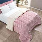 Edredom King Coberdrom Sherpa/mantinha Petit Poa 1 Peça - Ros