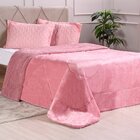 Edredom King Sherpa Dupla Face Toque Flanel E Lã De Carneiro