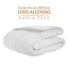 Edredom King Size Dupla Face Branco 100% Algodão Toque Macio
