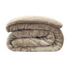 Edredom - King Size - Dupla Face - Capetown - Sherpa - Caqui