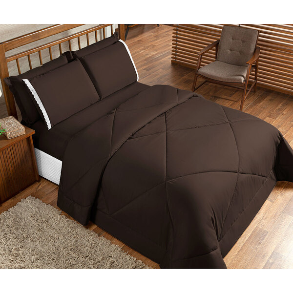 Edredom King Tabaco Dupla Face Avulso 2,80m X 2,45m