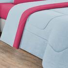 Edredom Malha 100% Algodão 1 Peça Casal - Azul Bebê/pink