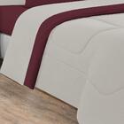 Edredom Malha 100% Algodão 1 Peça Casal - Palha /vinho