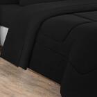 Edredom Malha 100% Algodão 1 Peça Casal - Preto/preto