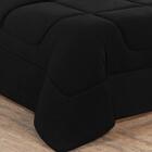 Edredom Malha 100% Algodão 1 Peça King - Preto/preto