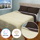 Edredom Malha Casal Duas Cores 220x240 Metros 3 Pçs Casa Dona
