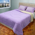 Edredom Malha Casal Duas Cores 220x240 Metros 3 Pçs Casa Dona