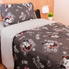Edredom Mickey Solteiro Doce Vida Cinza Un