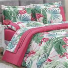 Edredom Naturallys Super King Dupla Face - Flamingo Verde - 1