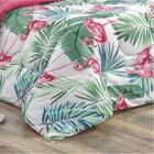 Edredom Naturallys Super King Dupla Face - Flamingo Verde - 1