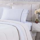 Edredom Percal 150 Fios Solteiro 1 Peça Palha Branco